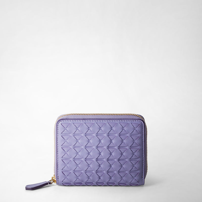 Mini zip wallet in mosaico - liliac