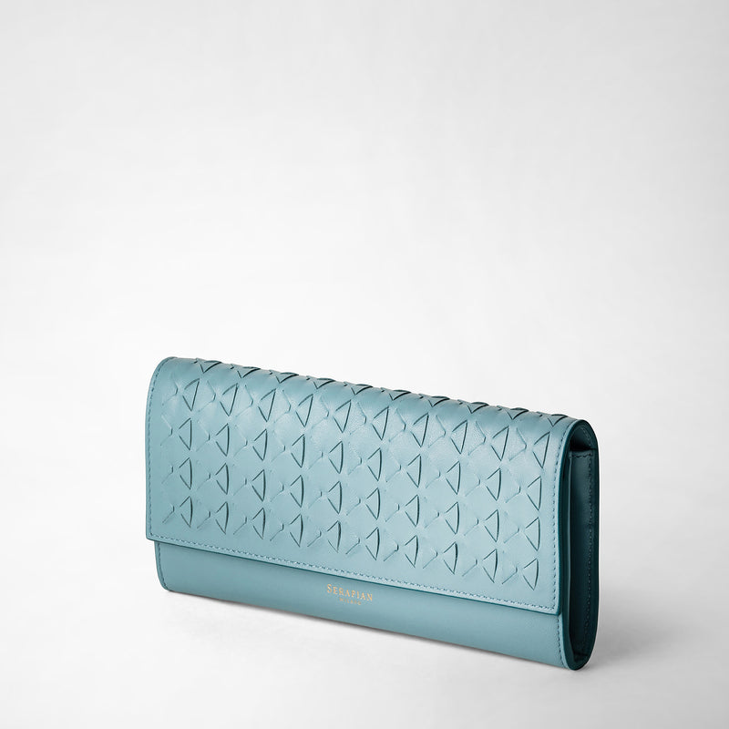 Portefeuille continental en mosaico - azure