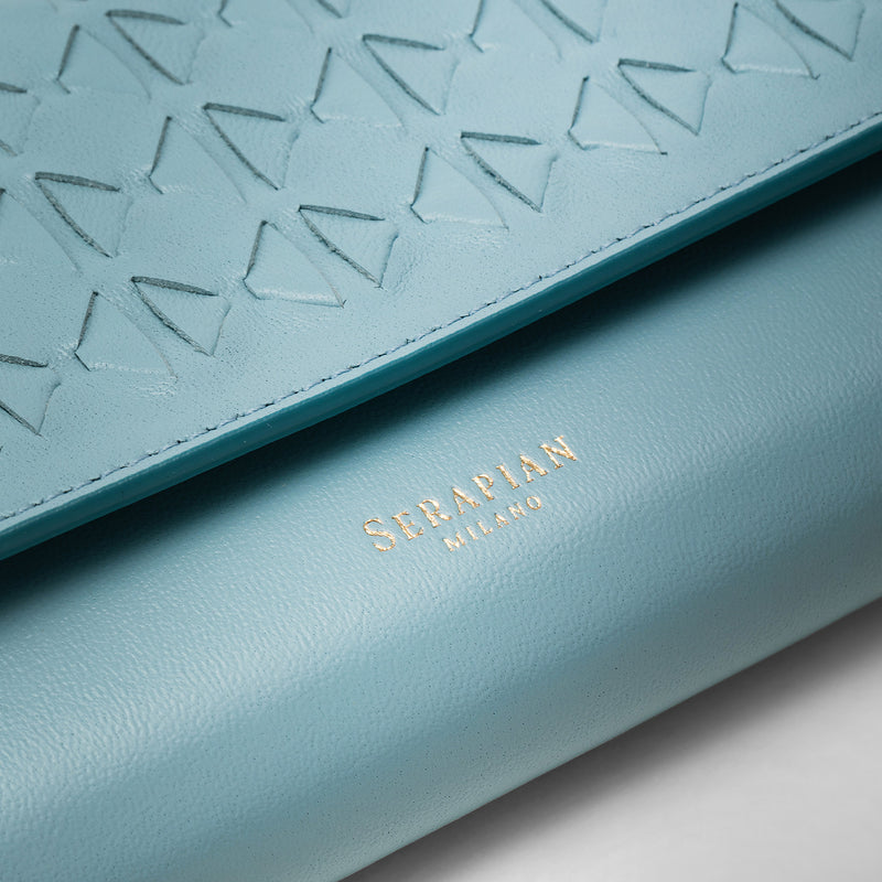 Portefeuille continental en mosaico - azure