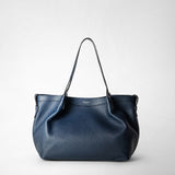 Sac cabas secret small en cuir rugiada - navy blue