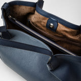 Sac cabas secret small en cuir rugiada - navy blue