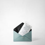 Pouch in rugiada leather - azure