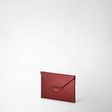 Pouch in rugiada leather - burgundy