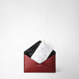 Pouch in rugiada leather - burgundy