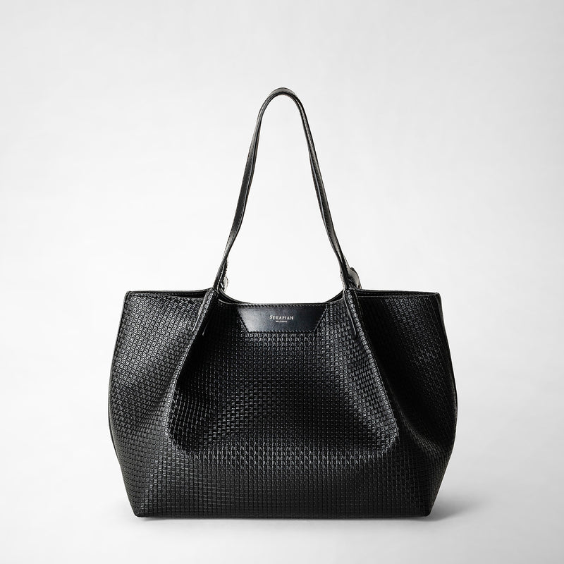 Sac cabas secret small en stepan - black/eclipse black