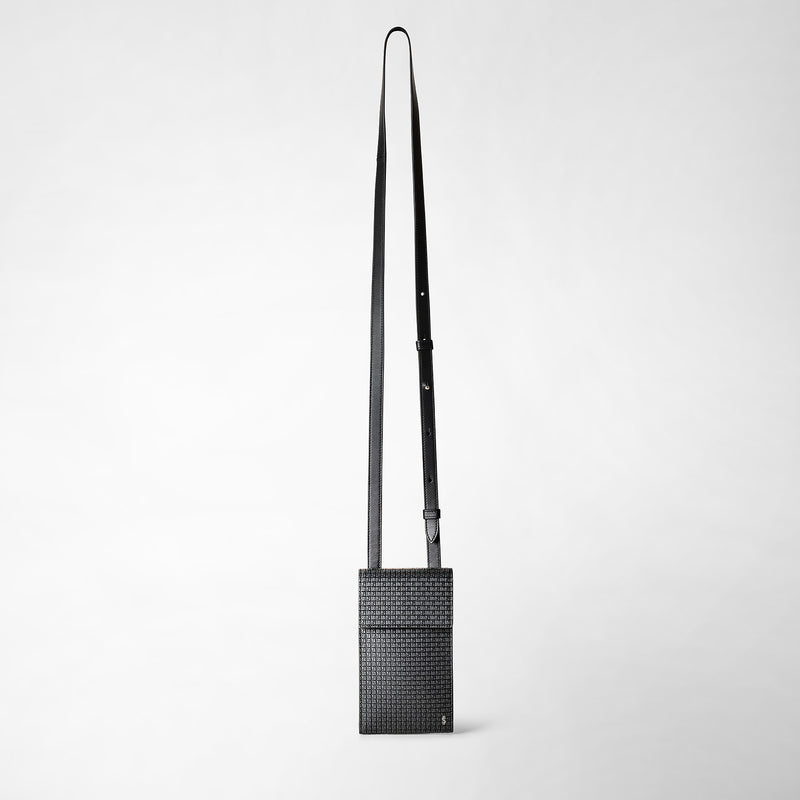 Étui pour téléphone avec lanière en stepan - asphalt gray/black