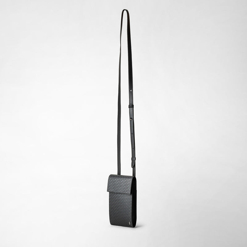 Étui pour téléphone avec lanière en stepan - asphalt gray/black