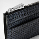 Zip card case in stepan - ocean blue/black